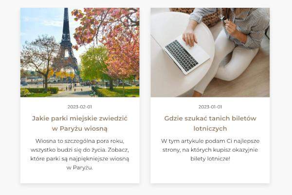 lista wpisów na blogu prezentacja