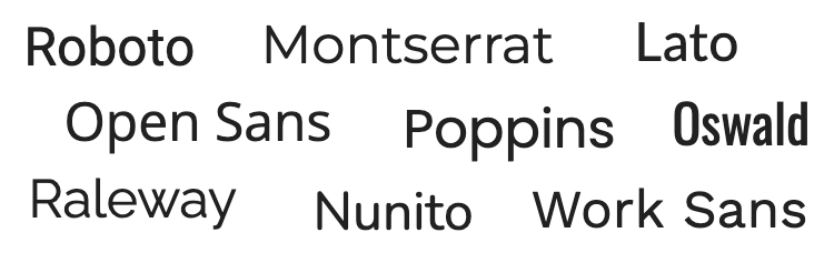 przykłady czcionek bezszeryfowych sans serif