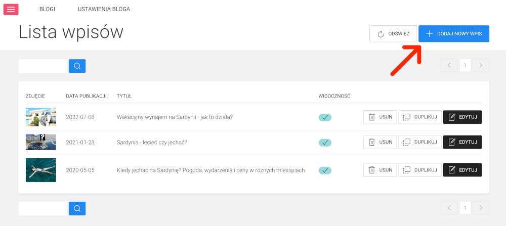 dodaj nowy wpis