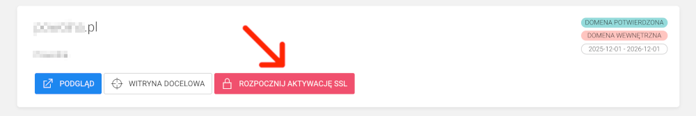 konfiguracja domeny aktywacja SSL