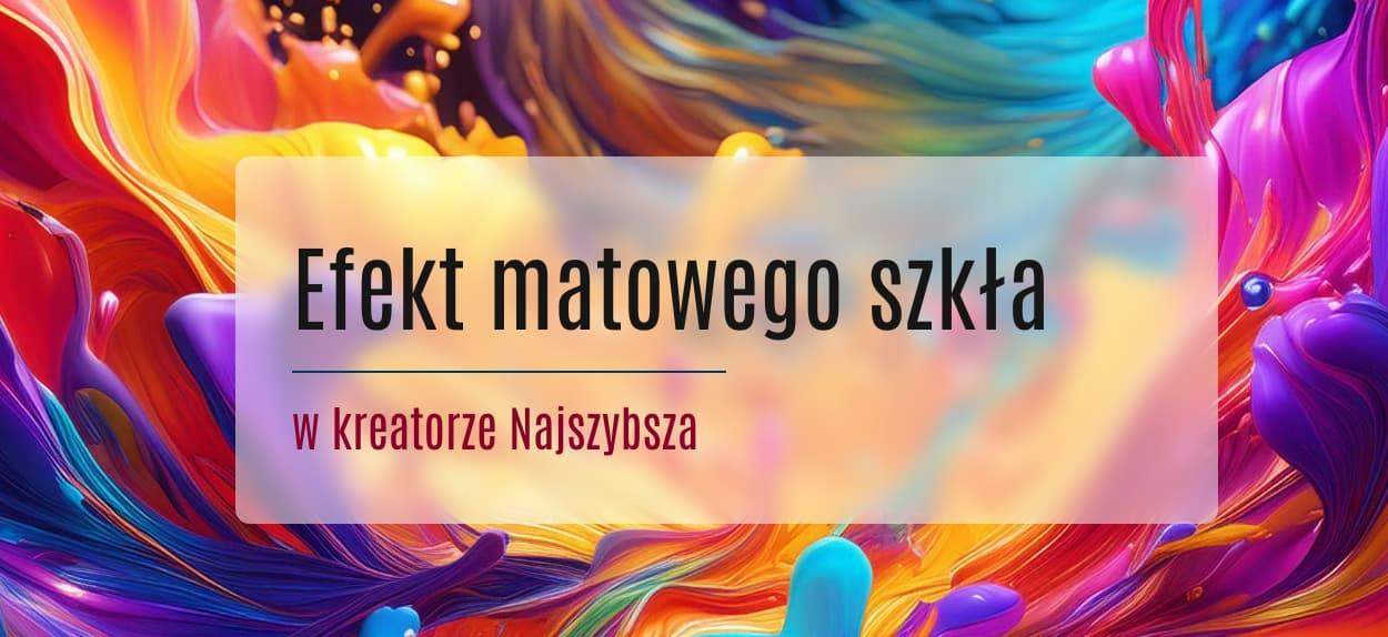 efekt matowego tła na stronie