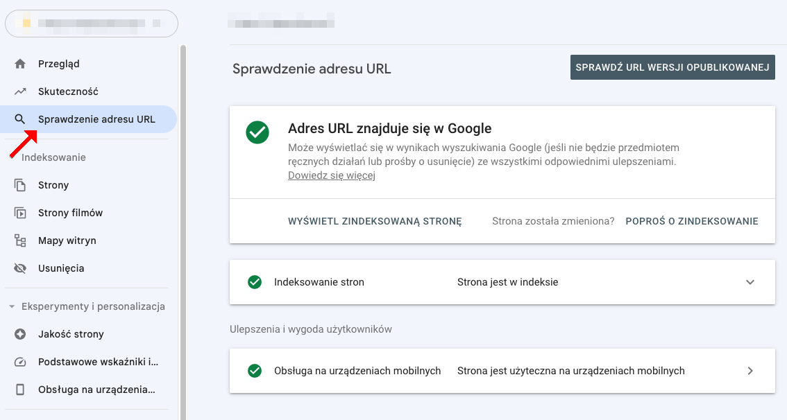 zgłoszenie strony do google