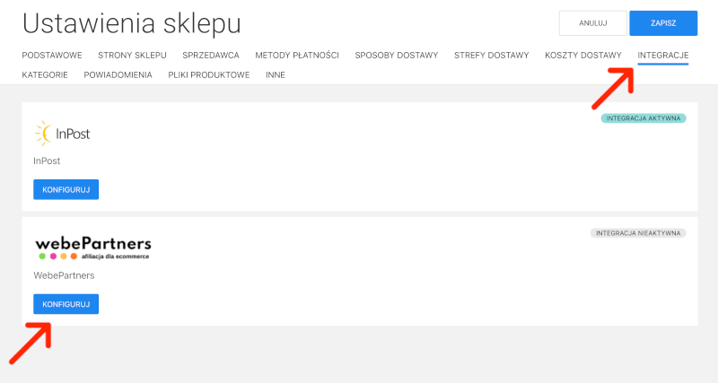 integracja z WebePartners w sklepie internetowym