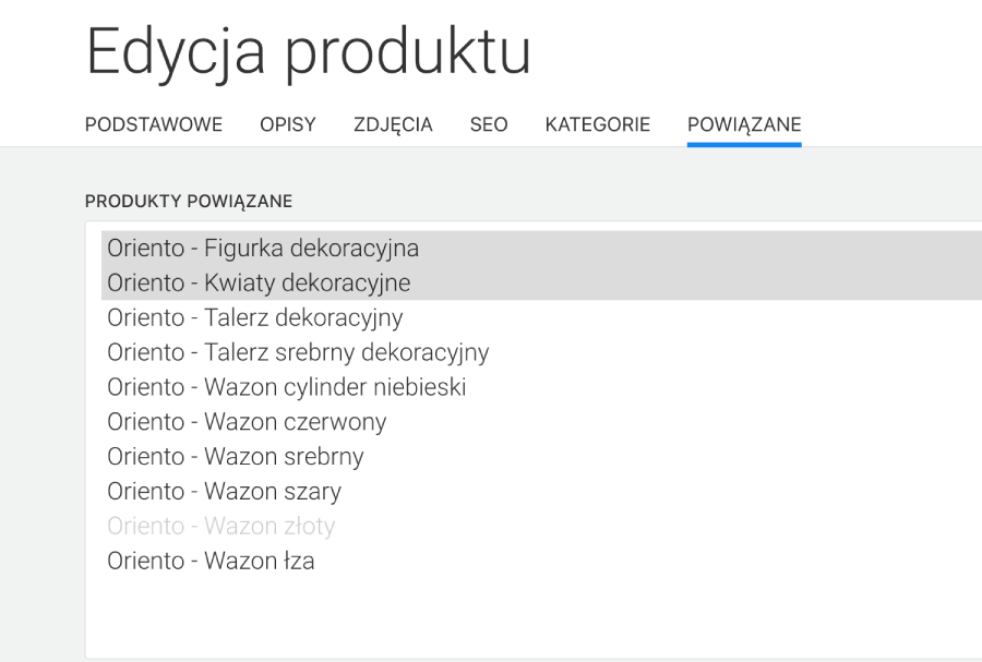 produkty powiązane w sklepie