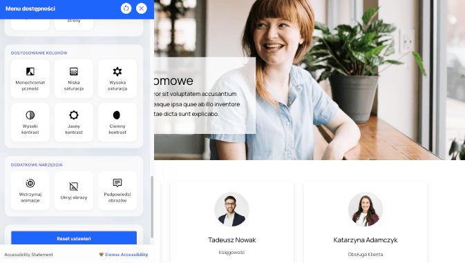 widget dostepnosci cyfrowej na stronie internetowej