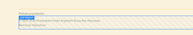 element copyright na stronie wygląd na stronie www