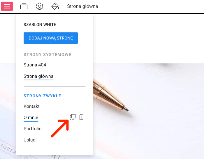 zduplikuj stronę
