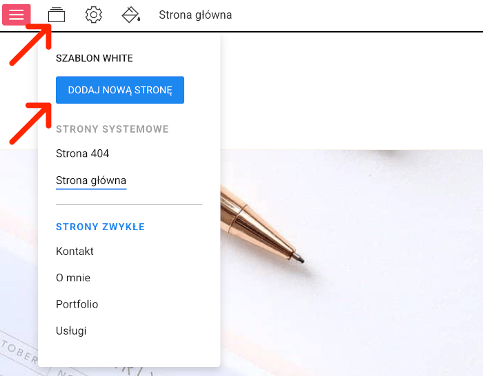 dodaj nową stronę
