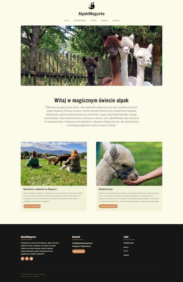 strona internetowa alpaki