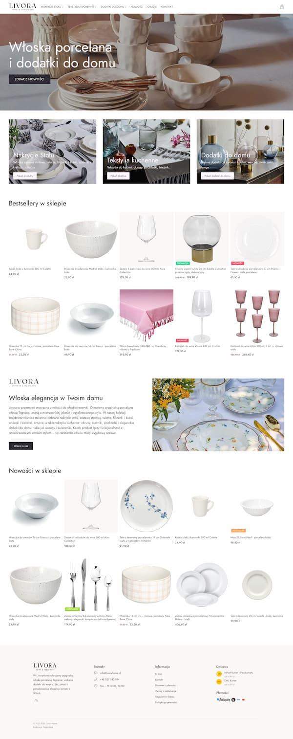 Sklep internetowy z włoską porcelaną