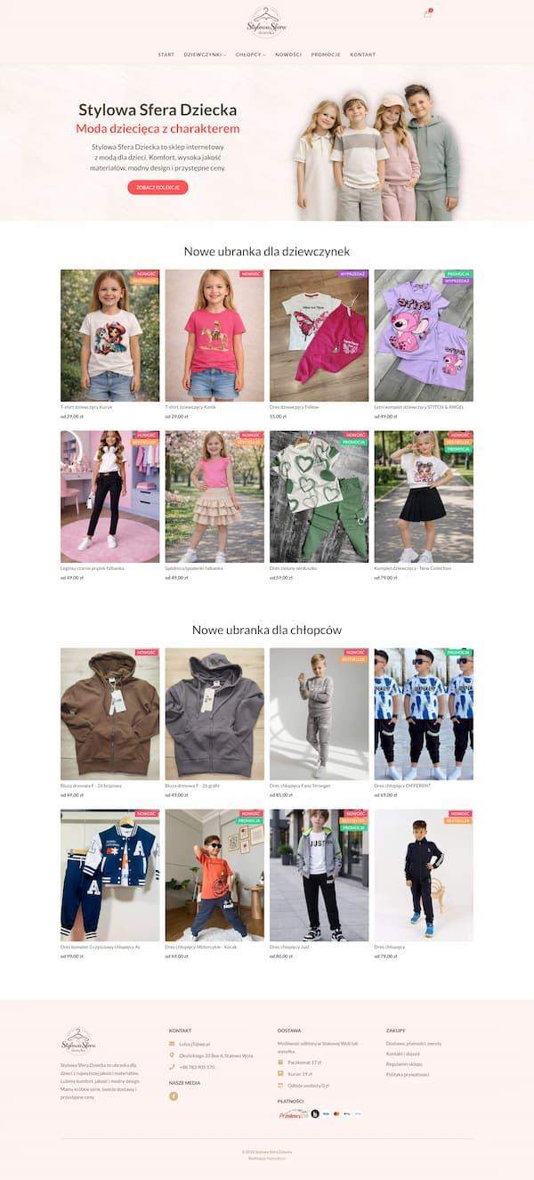 sklep internetowy moda dziecięca