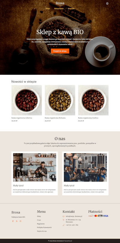 szablon sklepu internetowego kreator