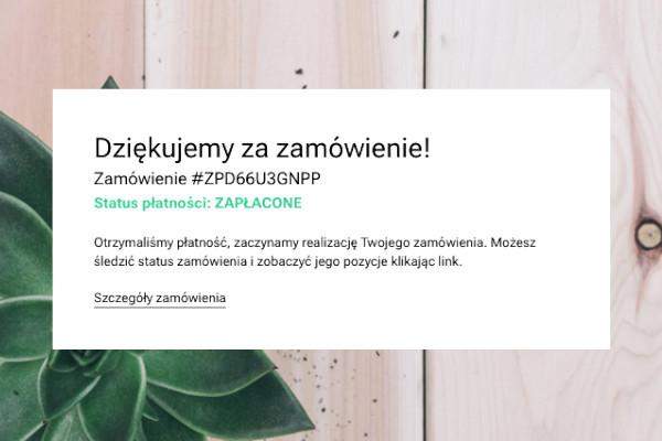 kreator sklepu internetowego podziękowanie