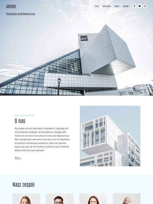 szablon strony architektura