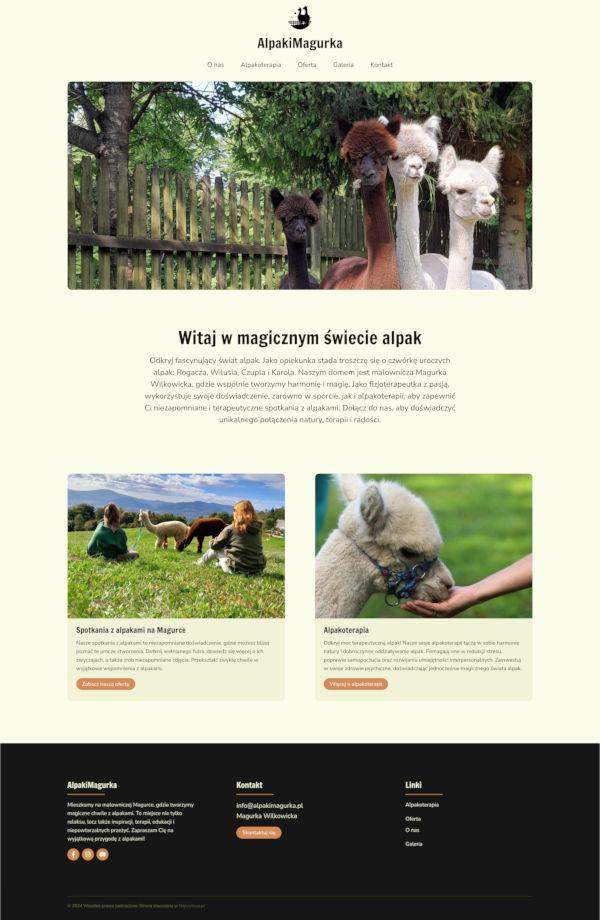 strona internetowa alpaki