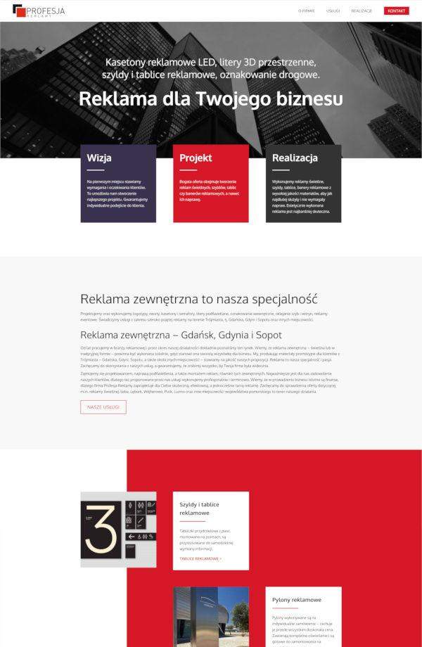 strona internetowa reklama dla firmy