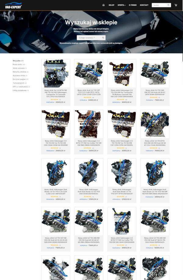 sklep internetowy z silnikami