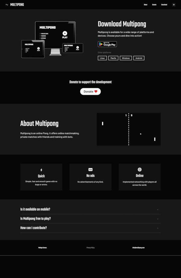 strona internetowa multipong