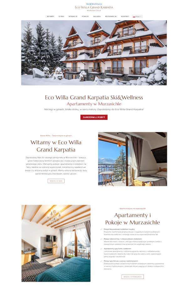 strona internetowa pensjonat