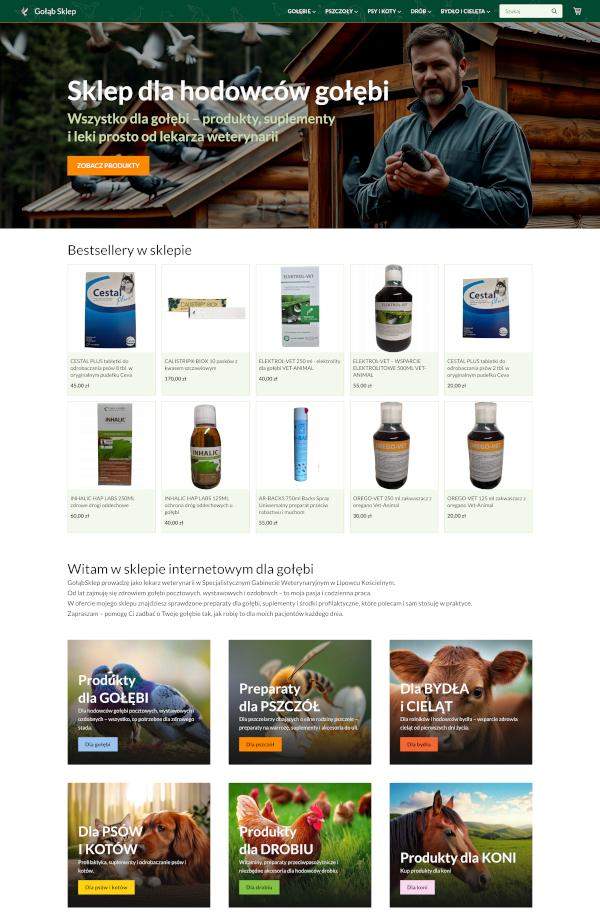 sklep internetowy dla hodowców gołębi