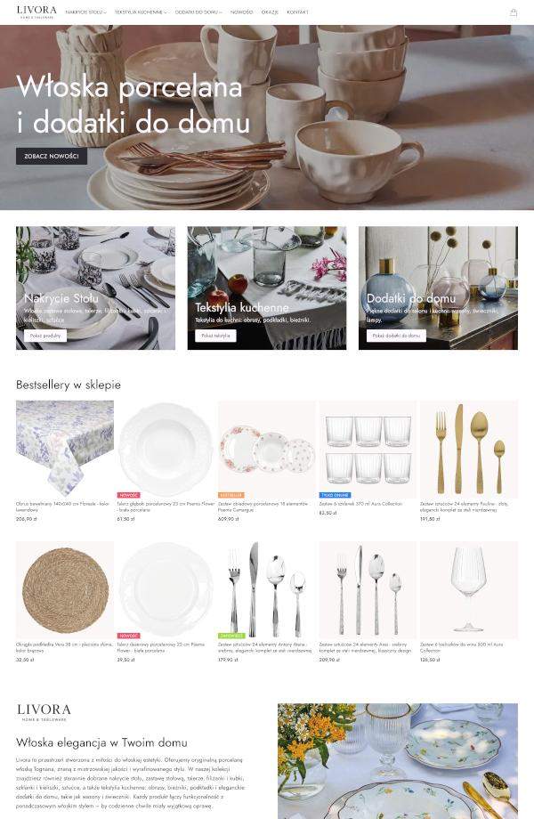 Sklep internetowy z włoską porcelaną