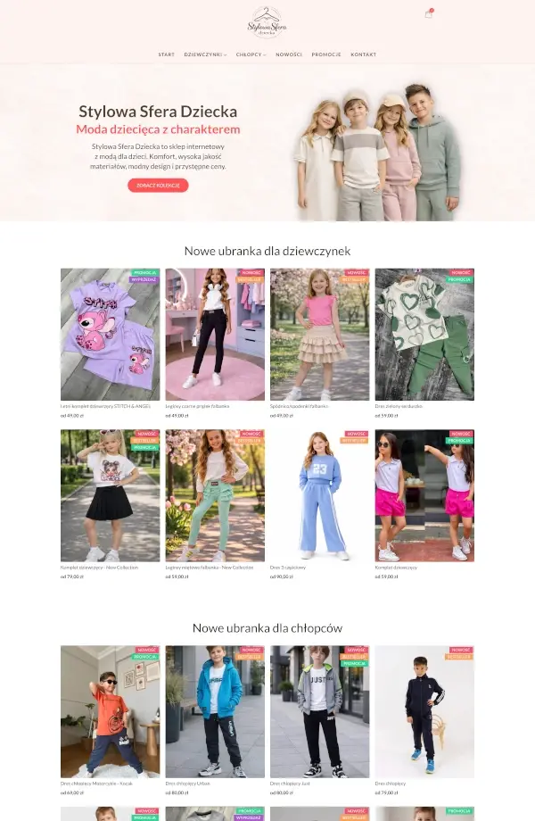 sklep internetowy moda dziecięca